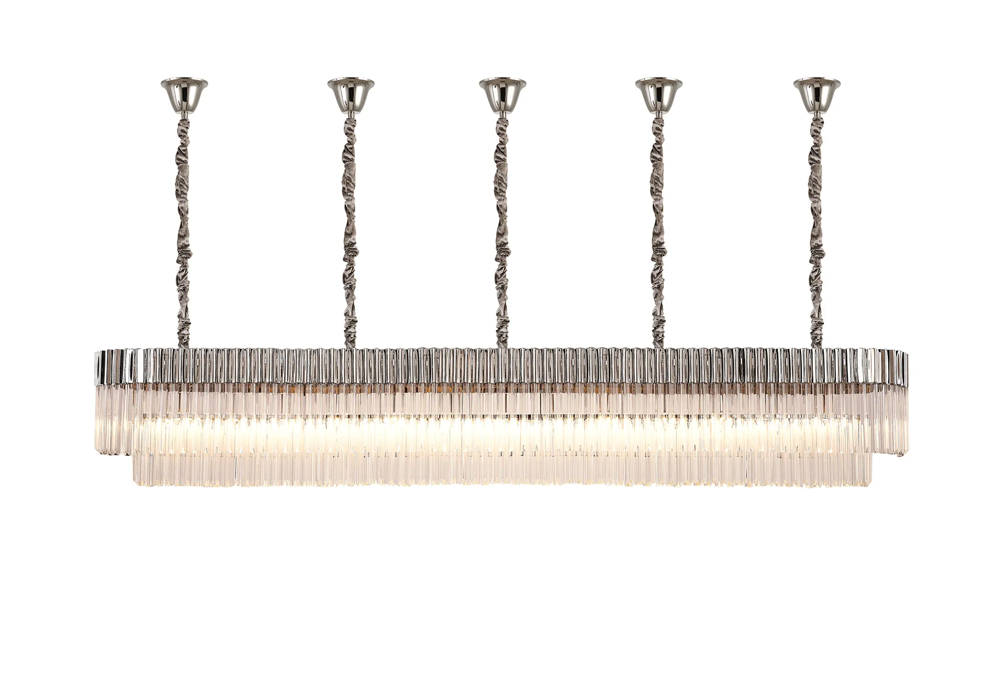 Georgia Bell Cup Linear Pendant, 9/10/ 13/16 Light E14- Matt Black/Brass/Polished Nickel - Image 33