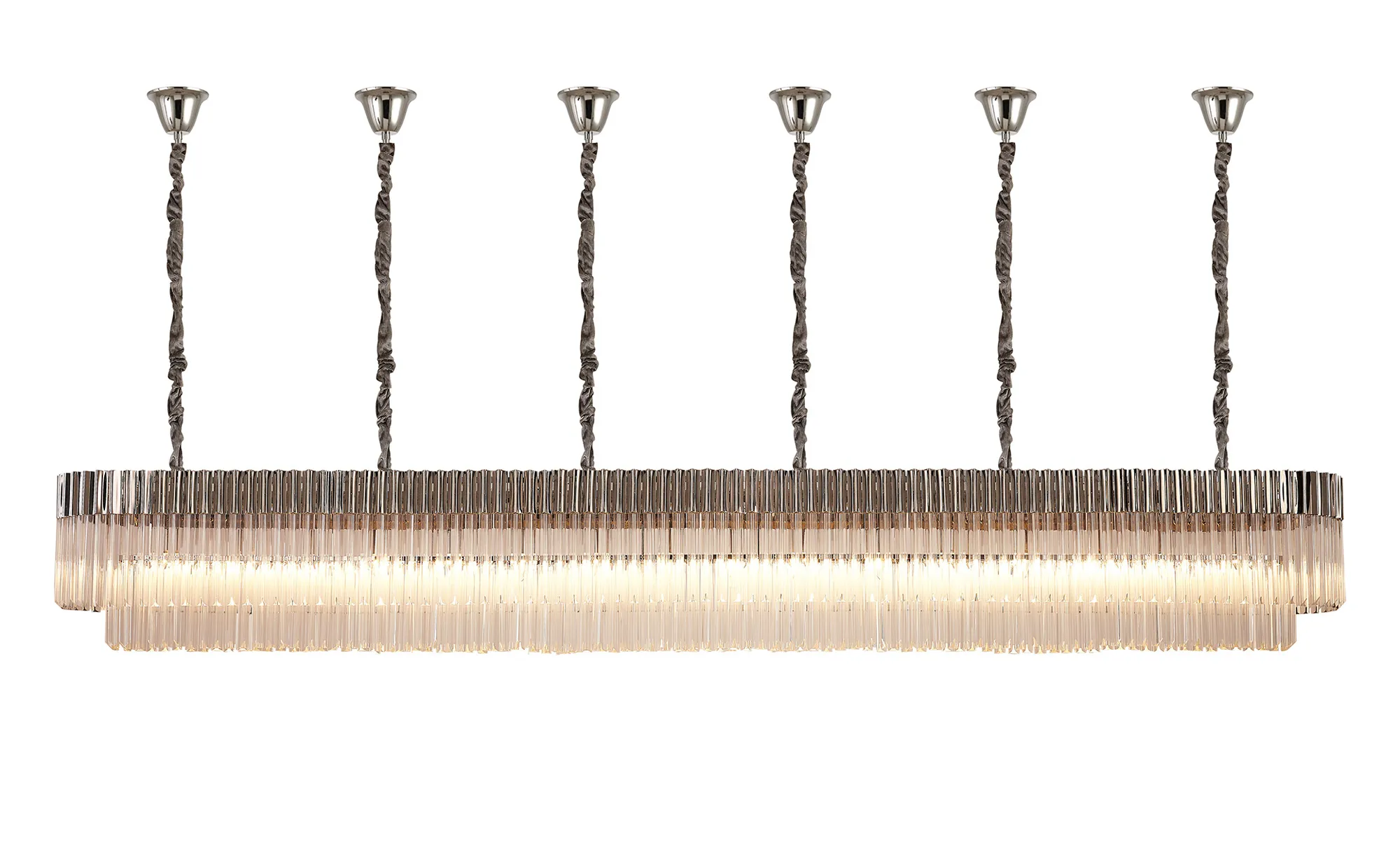 Georgia Bell Cup Linear Pendant, 9/10/ 13/16 Light E14- Matt Black/Brass/Polished Nickel - Image 34