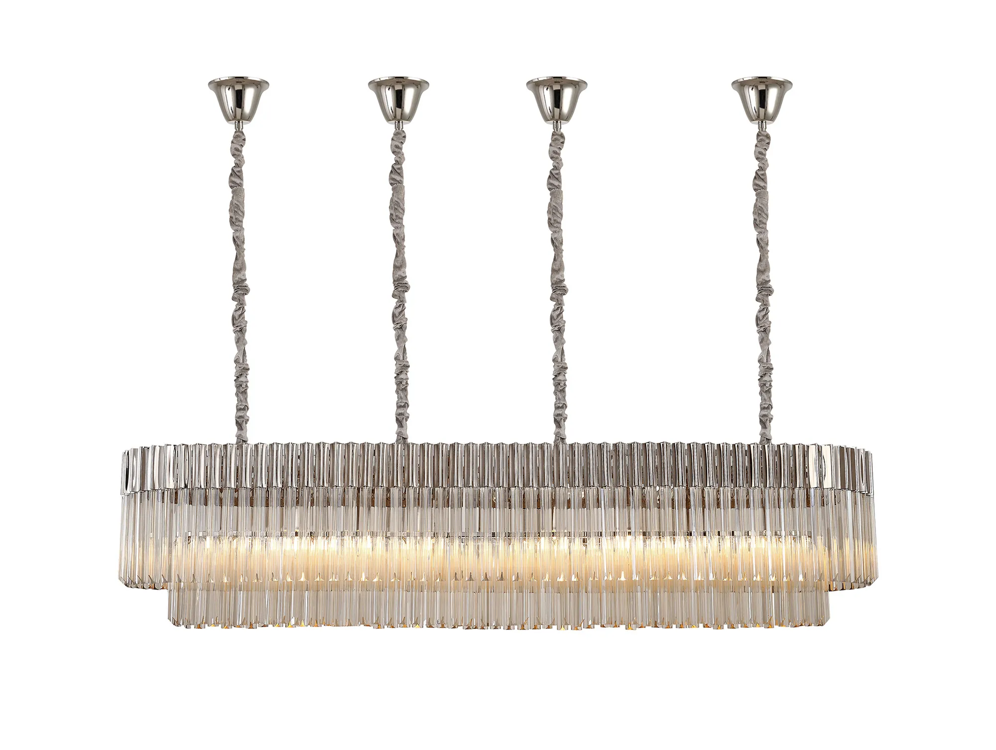 Georgia Bell Cup Linear Pendant, 9/10/ 13/16 Light E14- Matt Black/Brass/Polished Nickel - Image 35