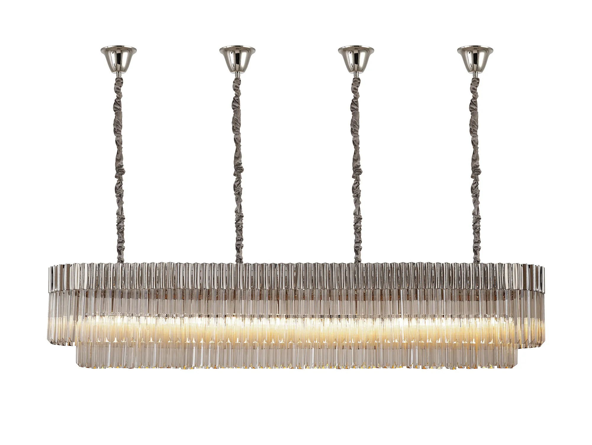 Georgia Bell Cup Linear Pendant, 9/10/ 13/16 Light E14- Matt Black/Brass/Polished Nickel - Image 36
