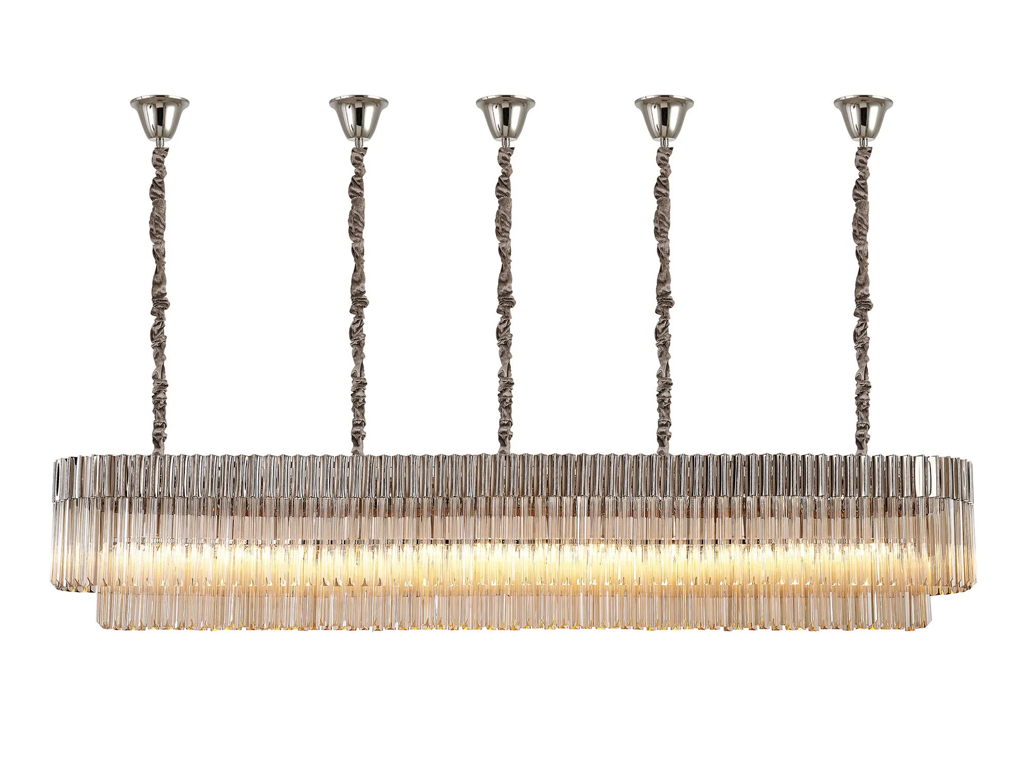Georgia Bell Cup Linear Pendant, 9/10/ 13/16 Light E14- Matt Black/Brass/Polished Nickel - Image 37