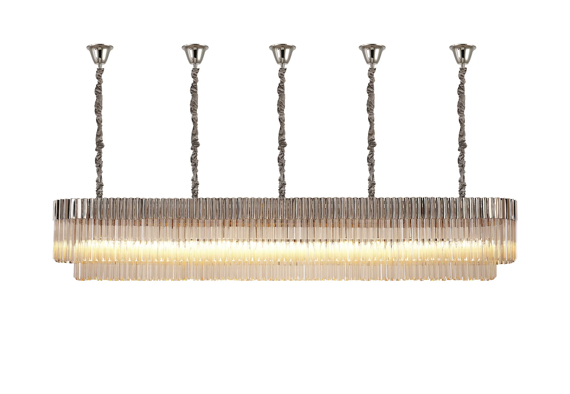 Georgia Bell Cup Linear Pendant, 9/10/ 13/16 Light E14- Matt Black/Brass/Polished Nickel - Image 38