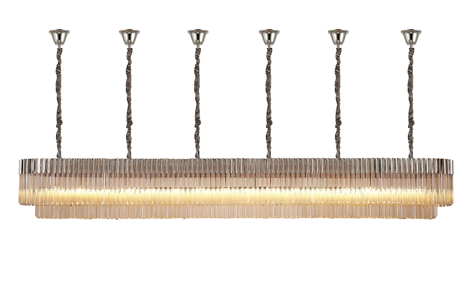 Georgia Bell Cup Linear Pendant, 9/10/ 13/16 Light E14- Matt Black/Brass/Polished Nickel - Image 39