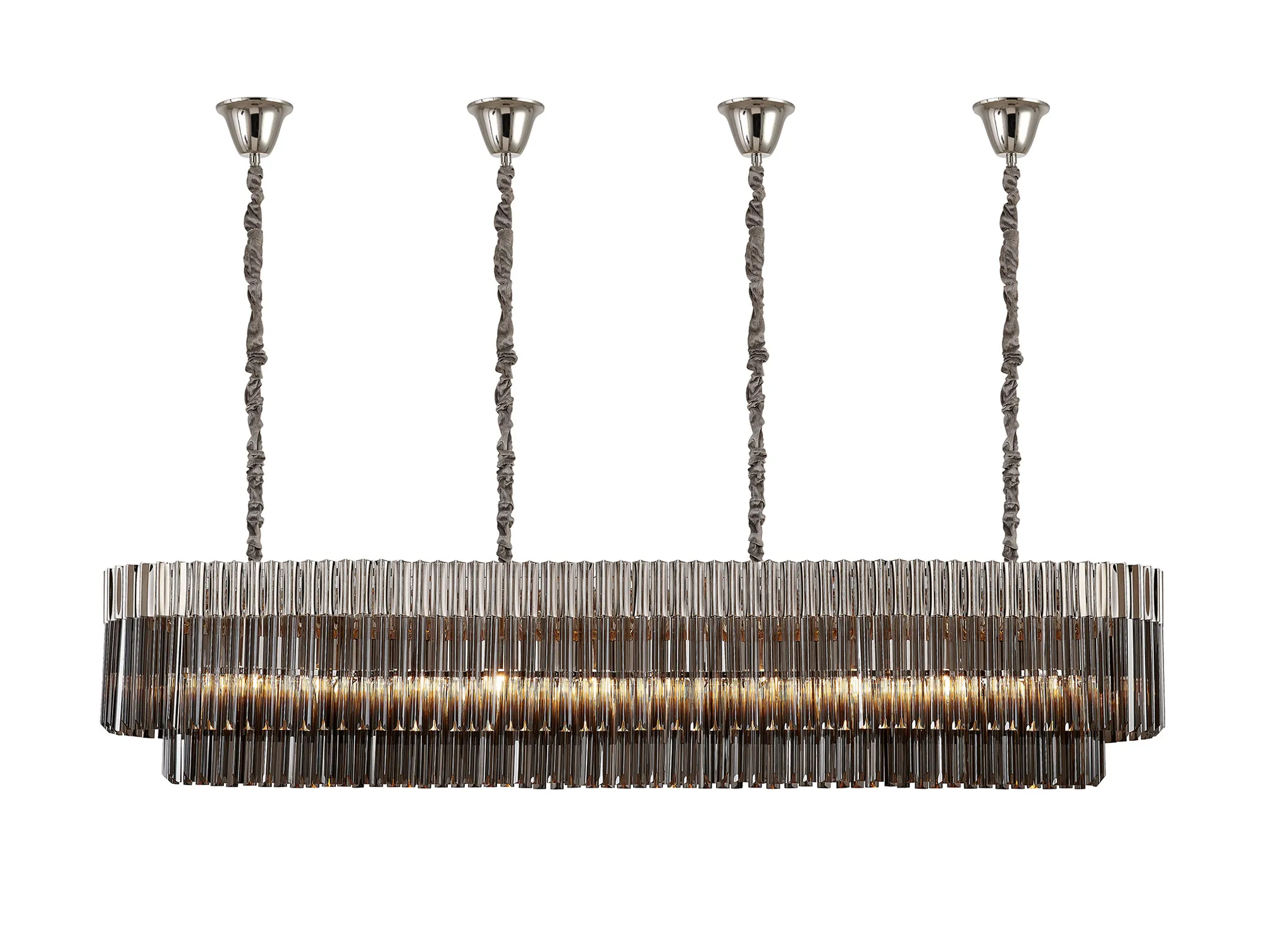 Georgia Bell Cup Linear Pendant, 9/10/ 13/16 Light E14- Matt Black/Brass/Polished Nickel - Image 41