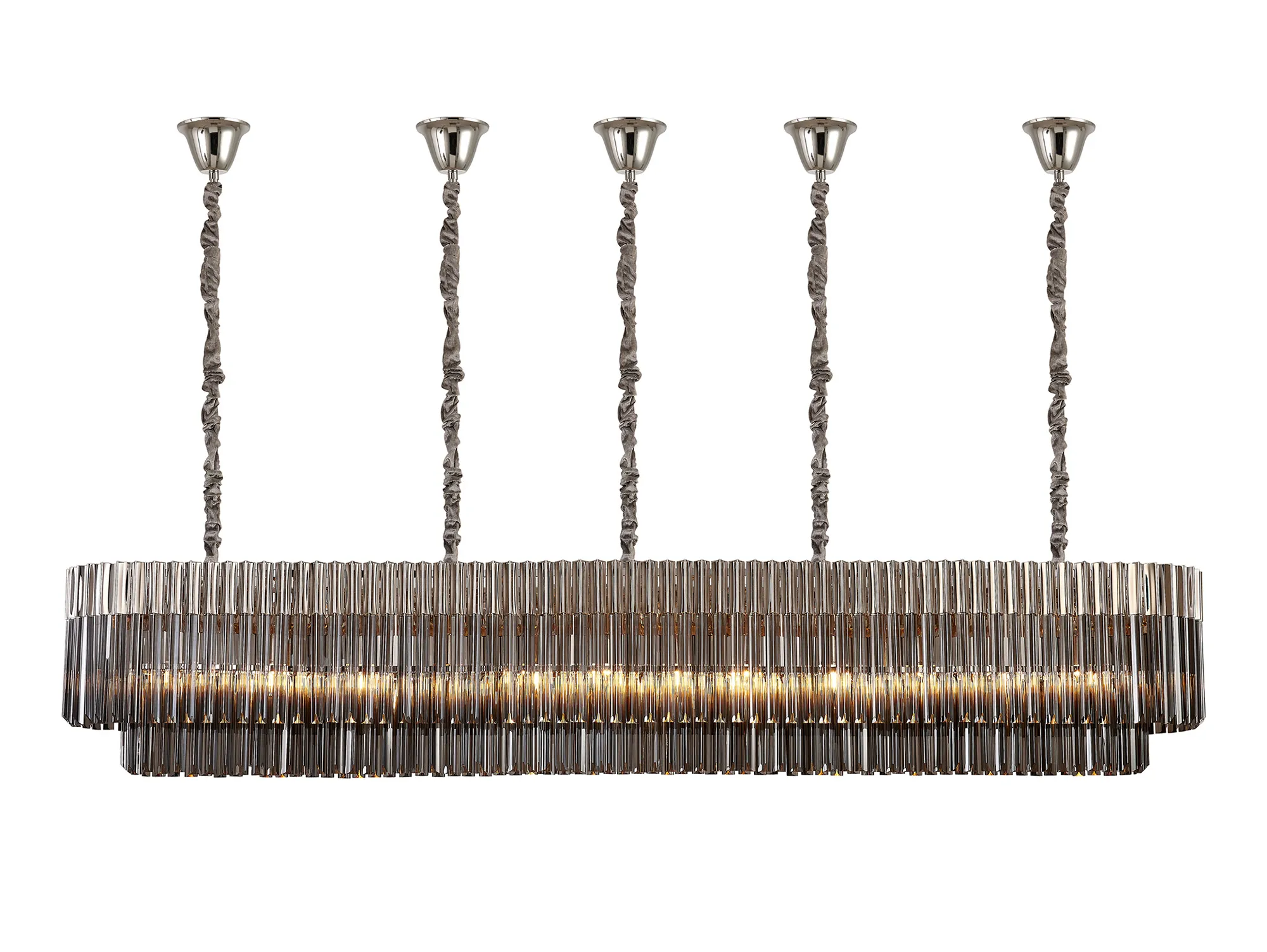 Georgia Bell Cup Linear Pendant, 9/10/ 13/16 Light E14- Matt Black/Brass/Polished Nickel - Image 42