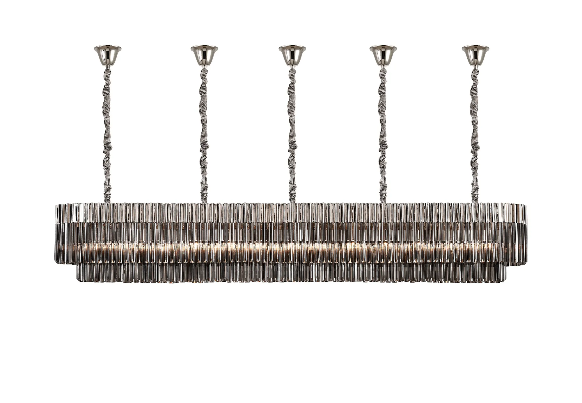 Georgia Bell Cup Linear Pendant, 9/10/ 13/16 Light E14- Matt Black/Brass/Polished Nickel - Image 43