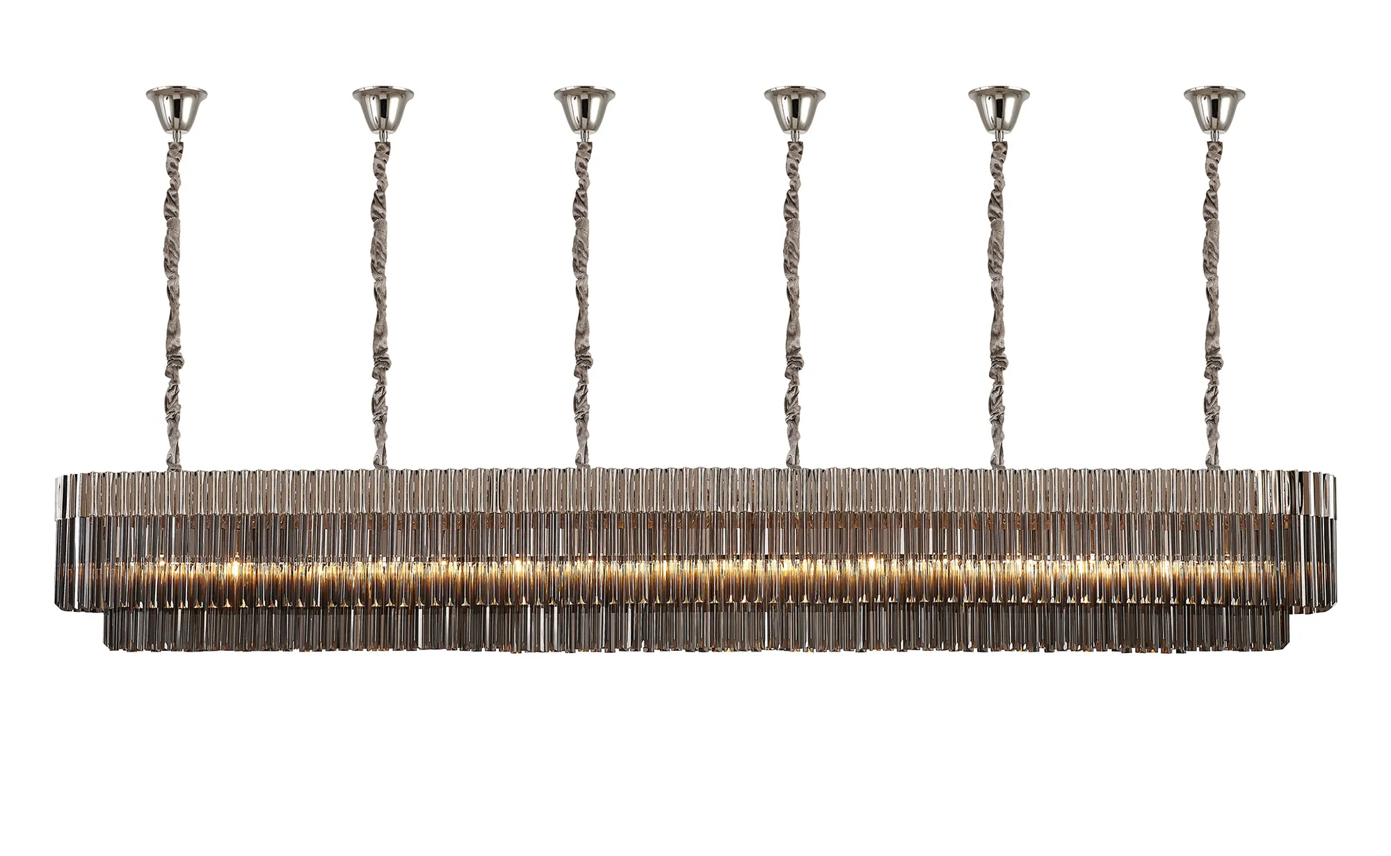 Georgia Bell Cup Linear Pendant, 9/10/ 13/16 Light E14- Matt Black/Brass/Polished Nickel - Image 44