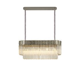 Georgia Kitchen Table/Island Rectangle 7/5lt Pendant, Matt Black/Brass/Polished Nickel - Image 14