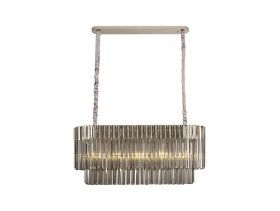 Georgia Kitchen Table/Island Rectangle 7/5lt Pendant, Matt Black/Brass/Polished Nickel - Image 15