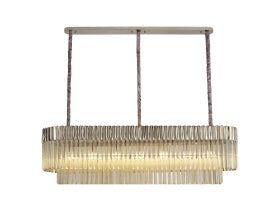 Georgia Kitchen Table/Island Rectangle 7/5lt Pendant, Matt Black/Brass/Polished Nickel - Image 27