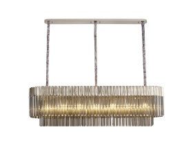 Georgia Kitchen Table/Island Rectangle 7/5lt Pendant, Matt Black/Brass/Polished Nickel - Image 28