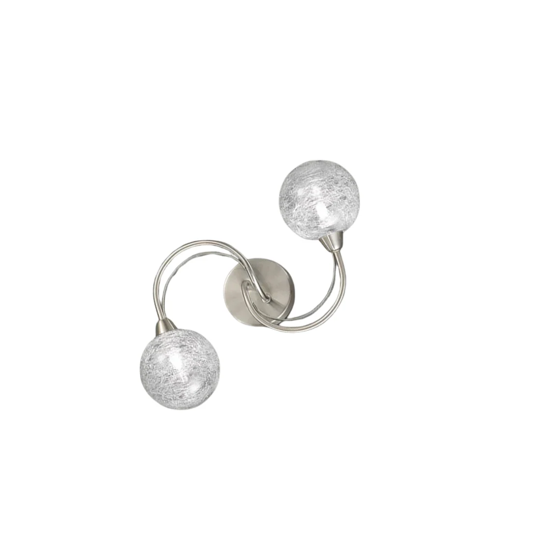 Geox 2Lt Wall Light - Satin Nickel/Bronze Finish - Image 2