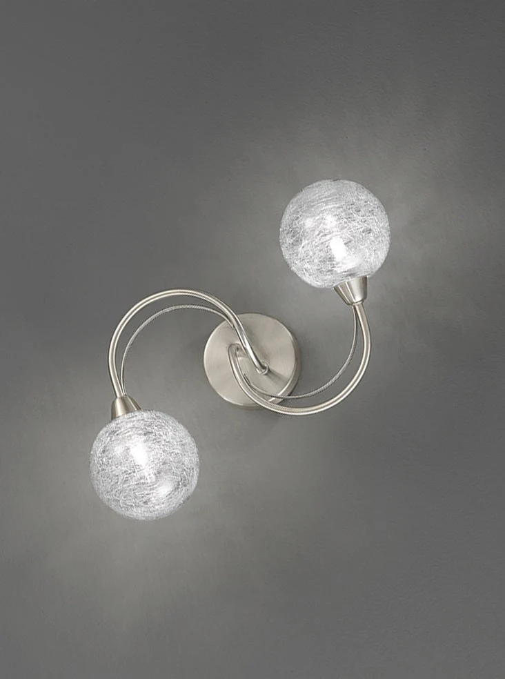 Geox 2Lt Wall Light - Satin Nickel/Bronze Finish - Image 3
