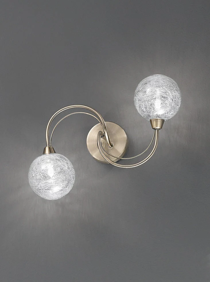 Geox 2Lt Wall Light - Satin Nickel/Bronze Finish - Image 4