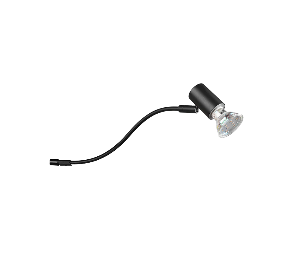 Giada 1Lt IP44 Task Light - Black/Chrome - Image 4