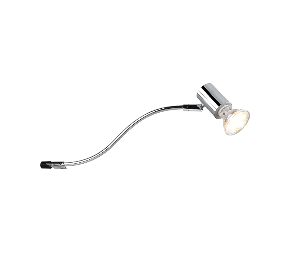 Giada 1Lt IP44 Task Light - Black/Chrome - Image 6