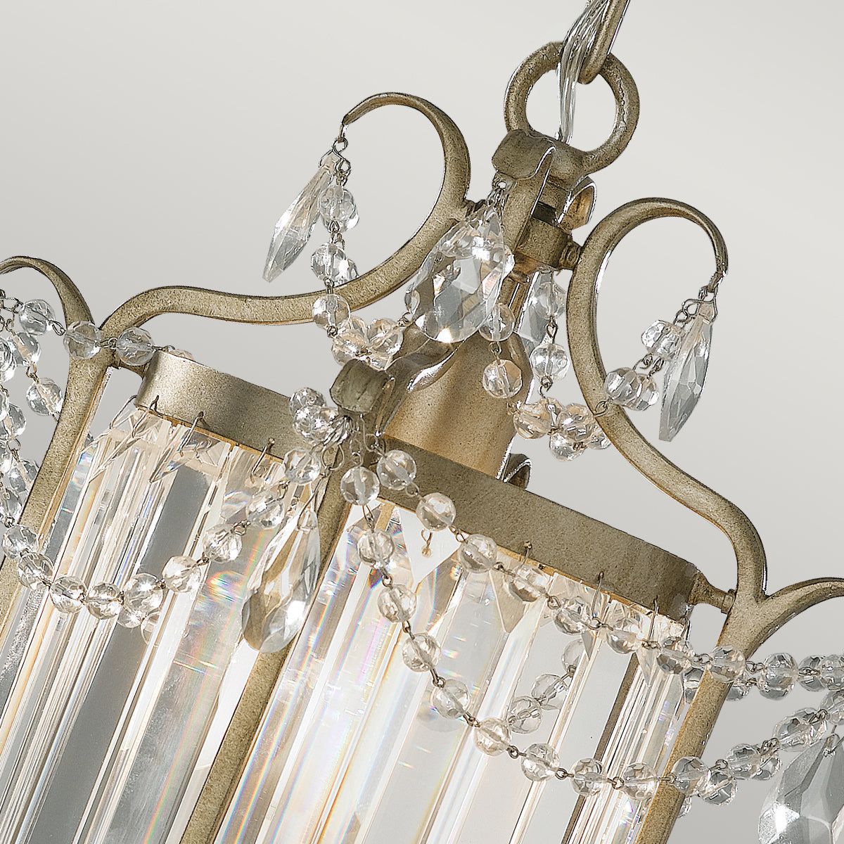 Gianna 1Lt Pendant Ceiling Light - Gilded Silver Finish - Image 2