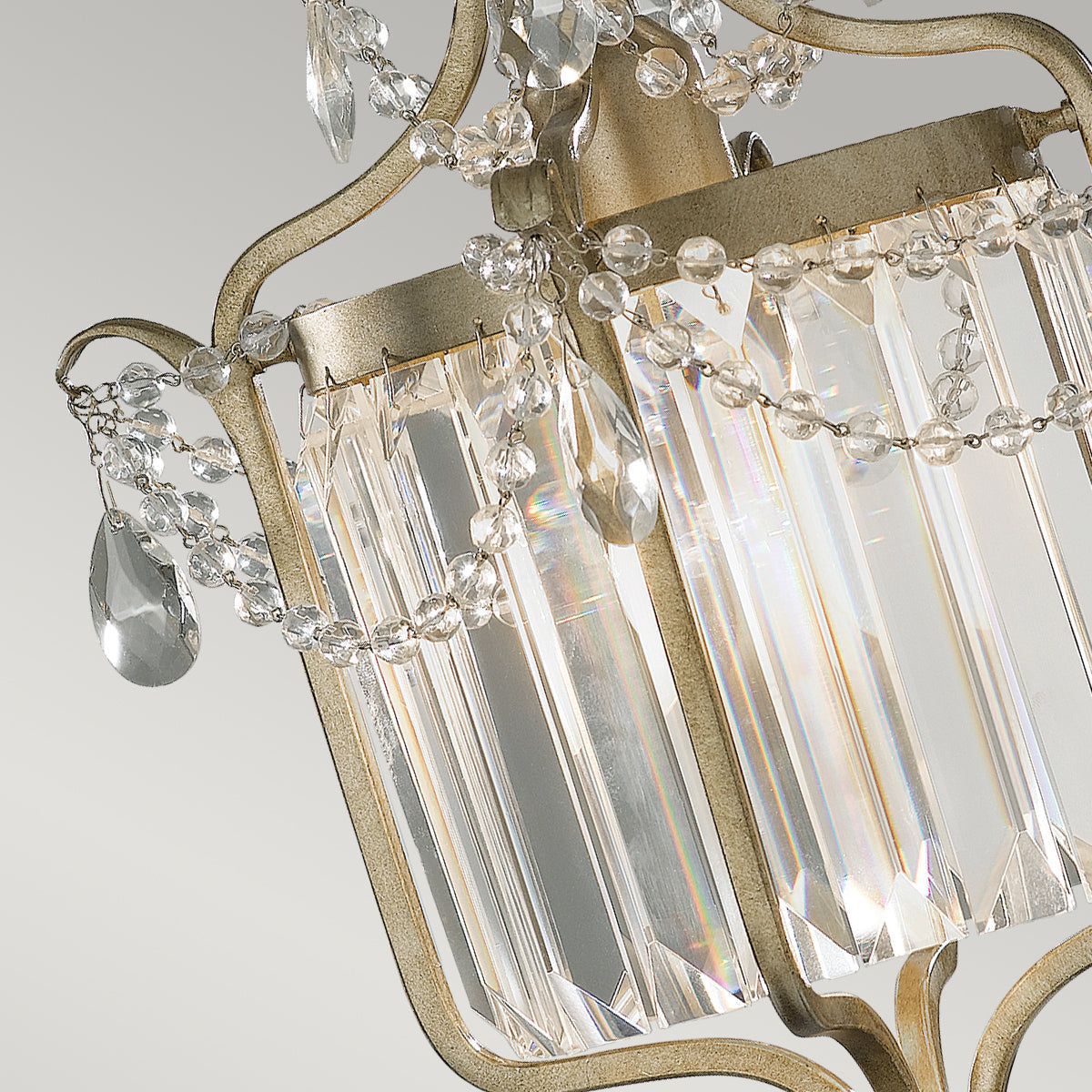 Gianna 1Lt Pendant Ceiling Light - Gilded Silver Finish - Image 3