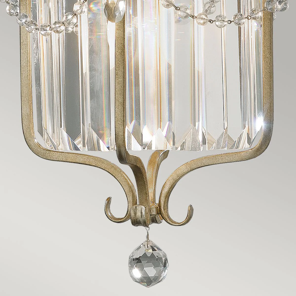 Gianna 1Lt Pendant Ceiling Light - Gilded Silver Finish - Image 4