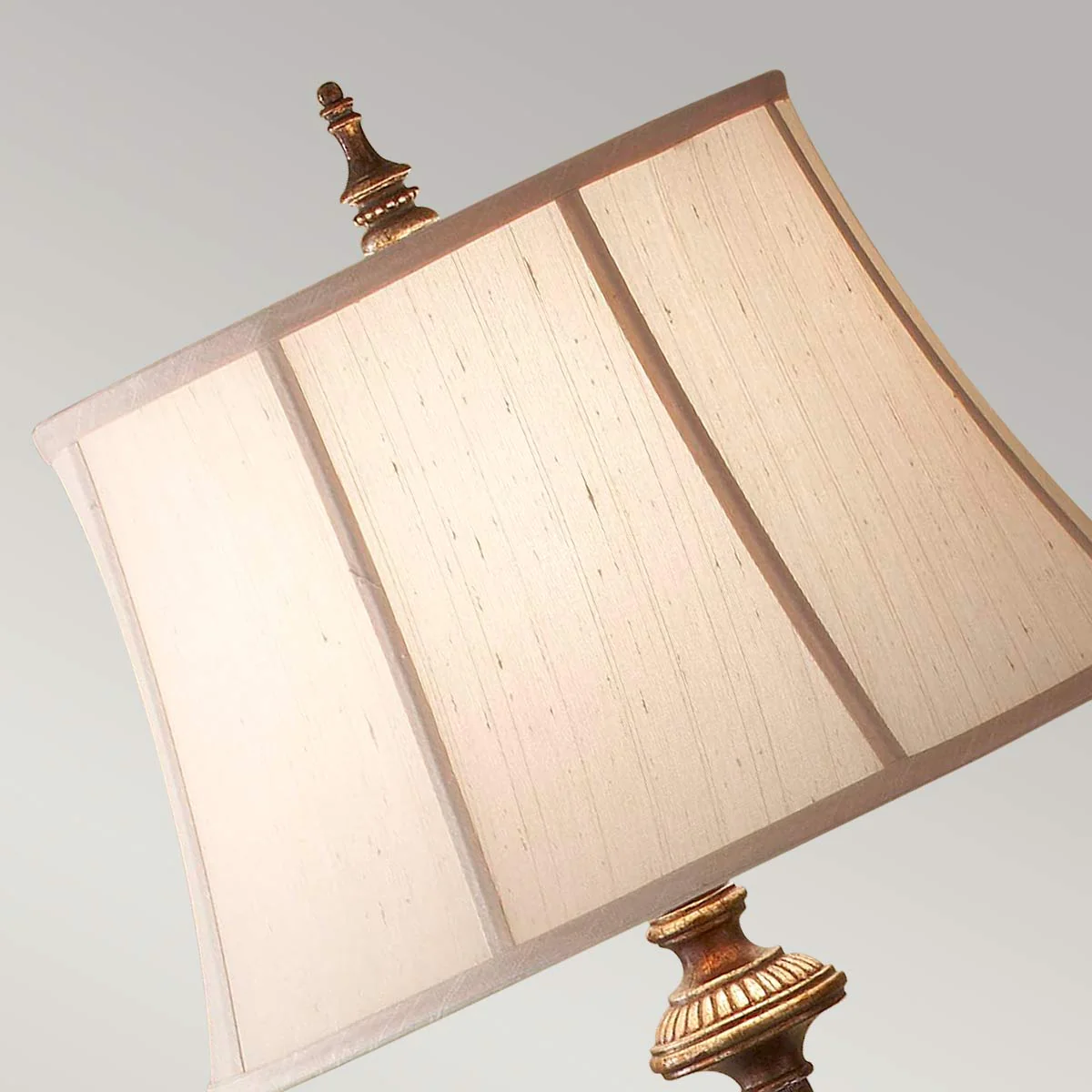 Gibson 1 Light Floor Lamp - Cambridge Crackle with Desert Shade E27 - Image 4