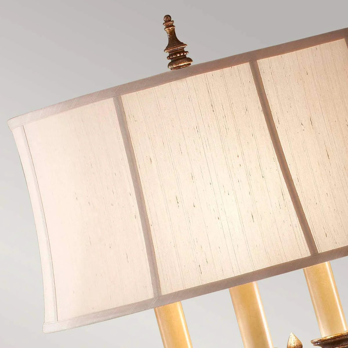 Gibson 4 Light Floor Lamp - Cambridge Crackle with Desert Shade E27 - Image 2