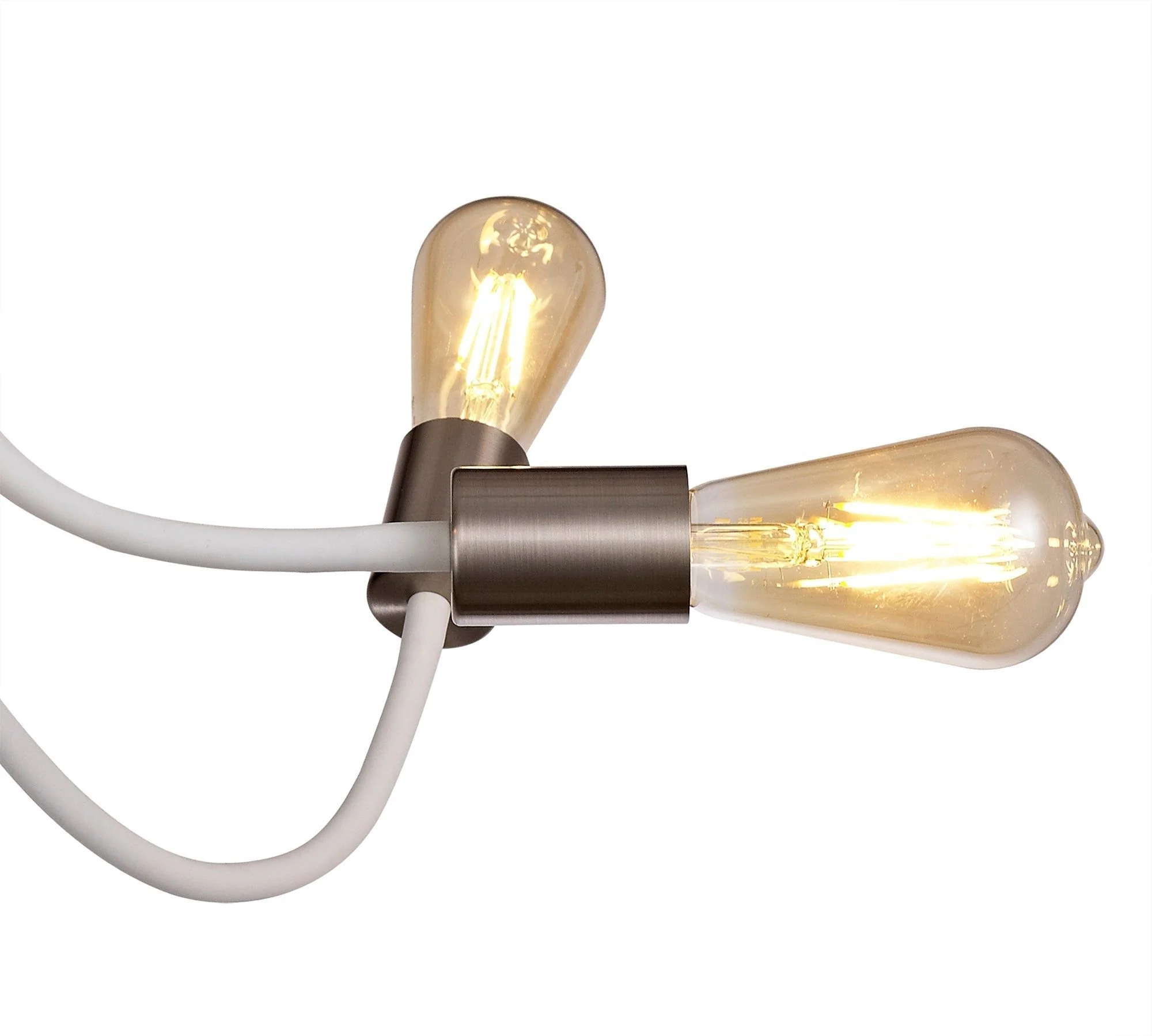 Gied Flexible Semi-Flush Ceiling 1 Light, Satin White/Satin Nickel & Satin Black /Satin Nickel - Image 11