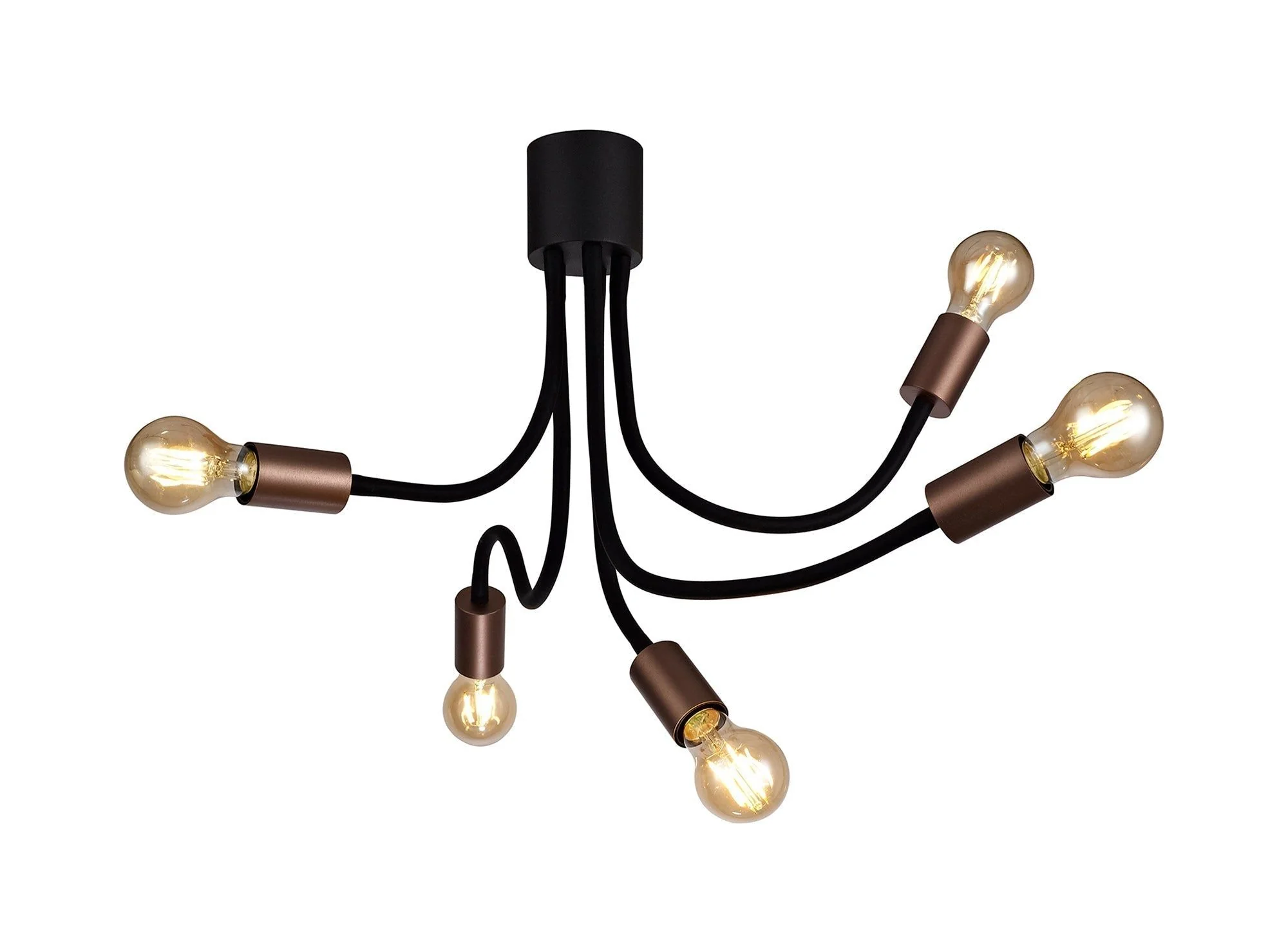Gied Flexible Semi-Flush Ceiling 1 Light, Satin White/Satin Nickel & Satin Black /Satin Nickel - Image 8
