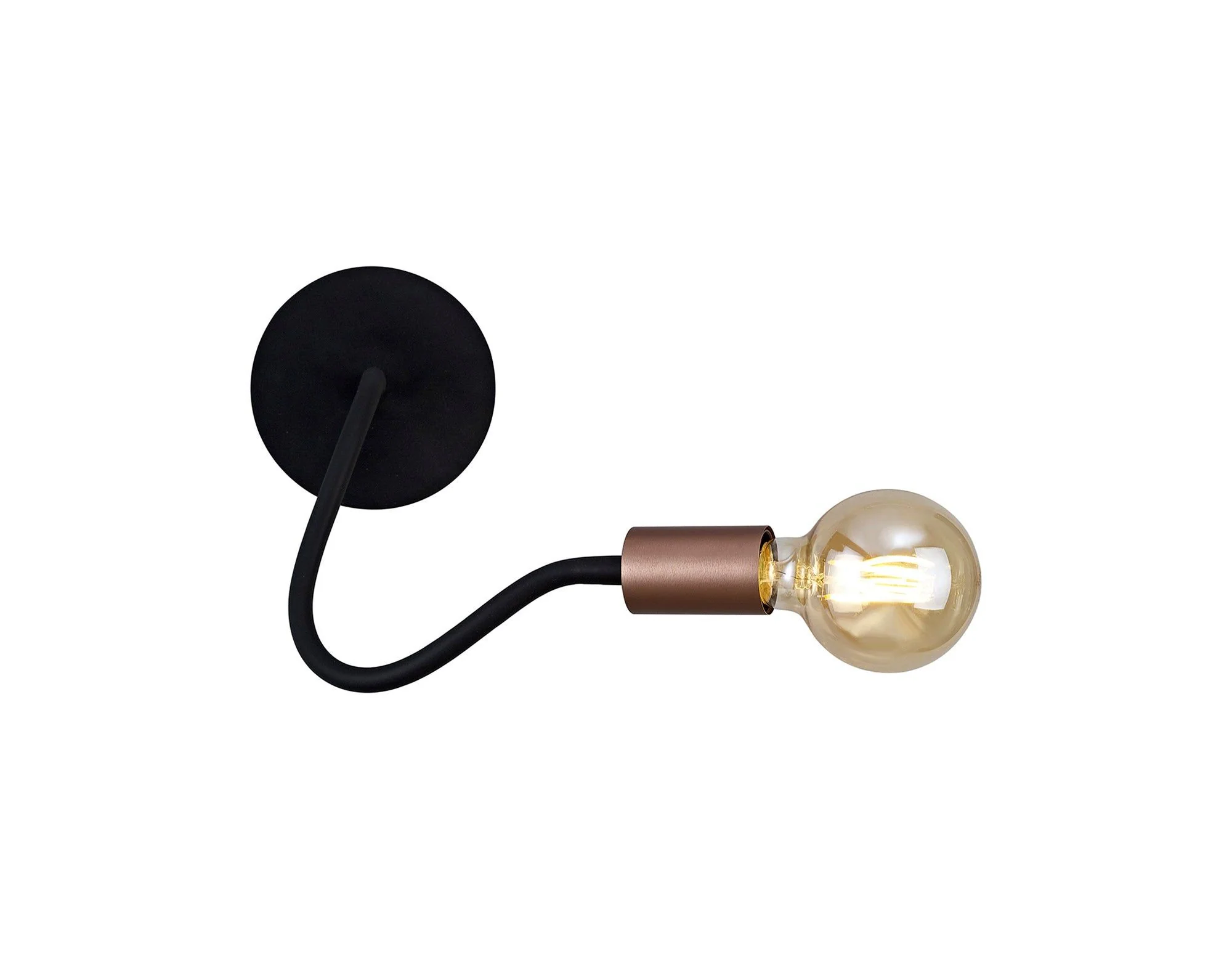 Gied Flexible Switched Wall Lamp, 1 Light E27 Satin Black/Satin White/Satin Nickel - Image 3