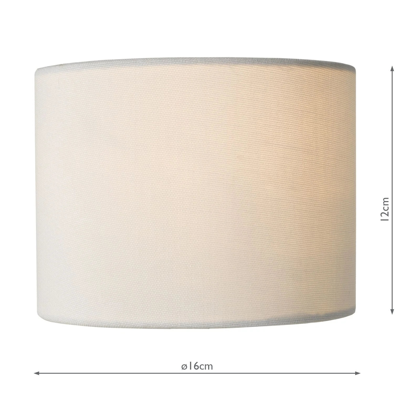 Gigi 16cm White Linen Drum Shade - Image 3