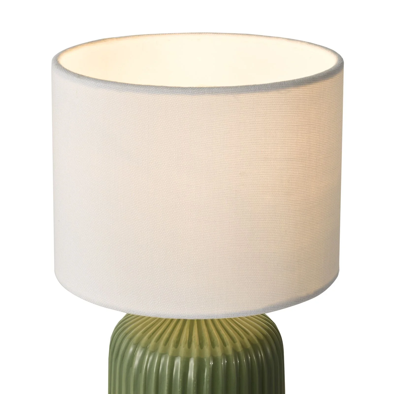 Gigi Twin Pack Table Lamp- Green/ Cream With Shades - Image 3