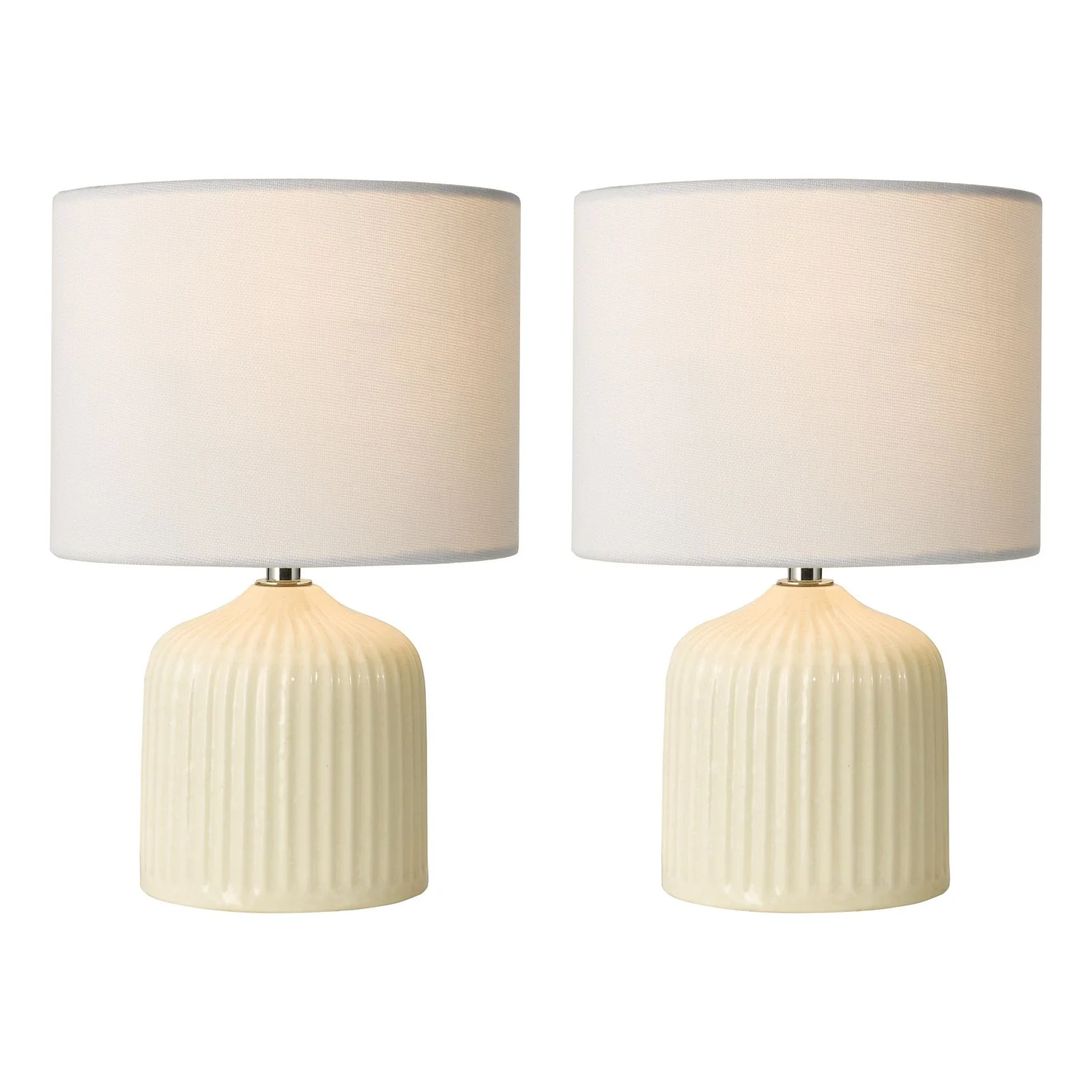 Gigi Twin Pack Table Lamp- Green/ Cream With Shades - Image 5