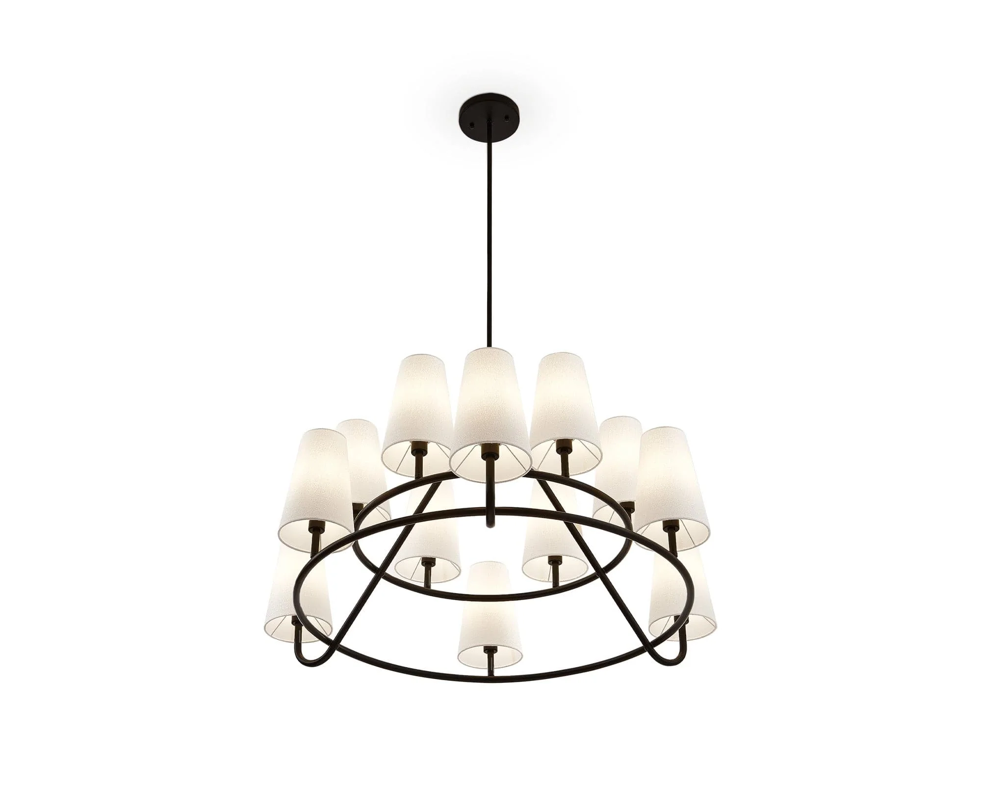 Gildan Chandelier - White & Black E14 - Image 3