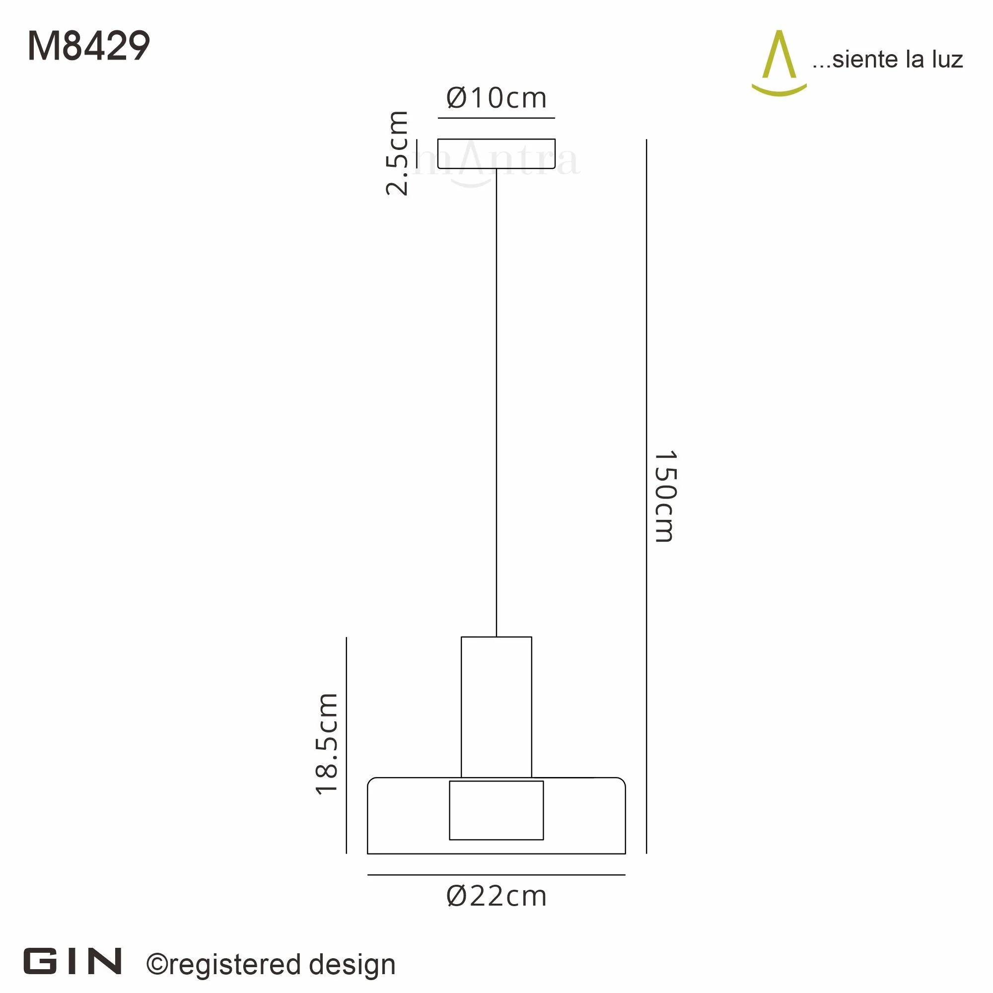 Gin 1Lt Single Pendant - Various Finish - Image 3