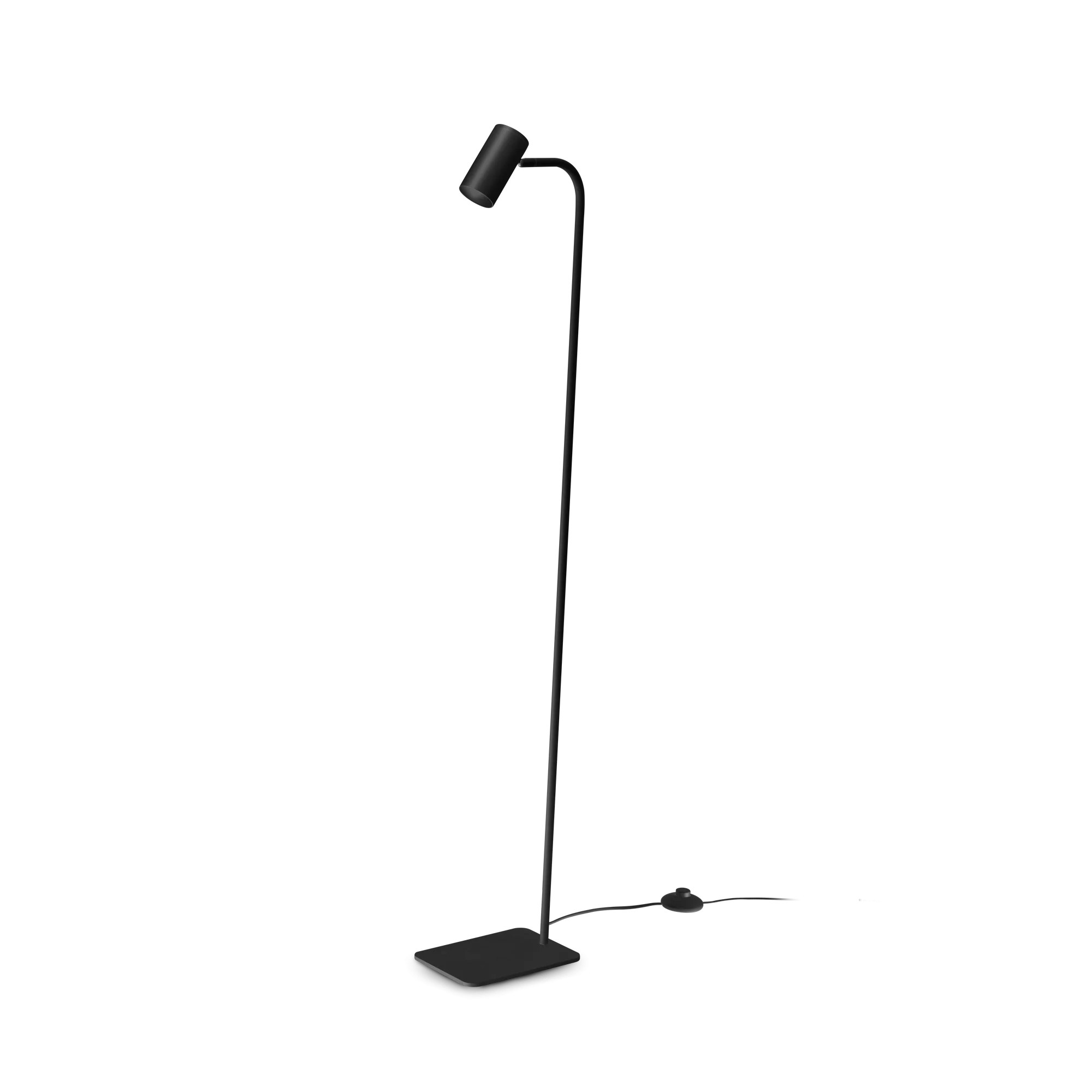 Ginger 1Lt Modern Floor Lamp - Black/White - Image 2