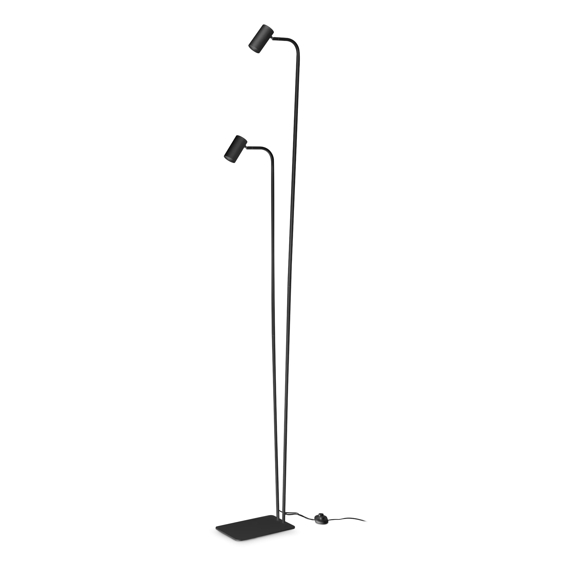 Ginger 2Lt Modern Floor Lamp - Black/White - Image 2