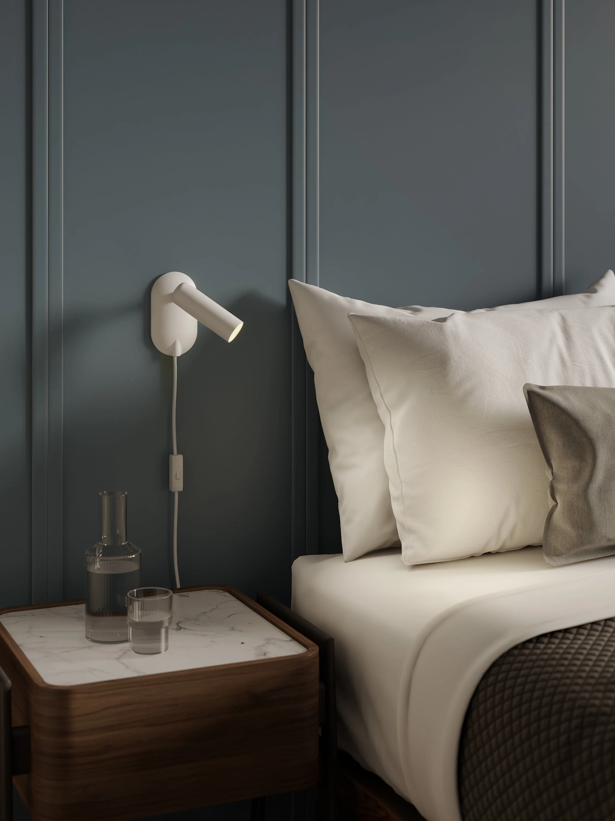 Gio Indoor Reading Light in Matt Black/Matt White GU10 IP20 - Image 8