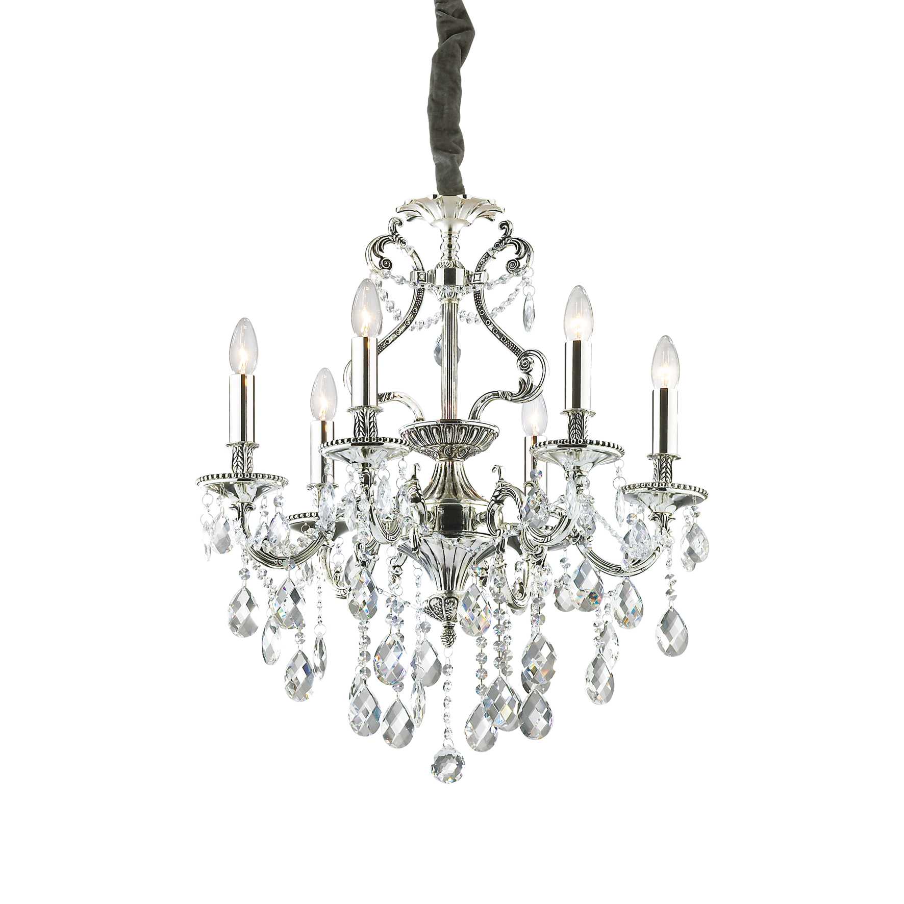 Gioconda Chandelier 6/8/12Lt - Silver/Gold Finish