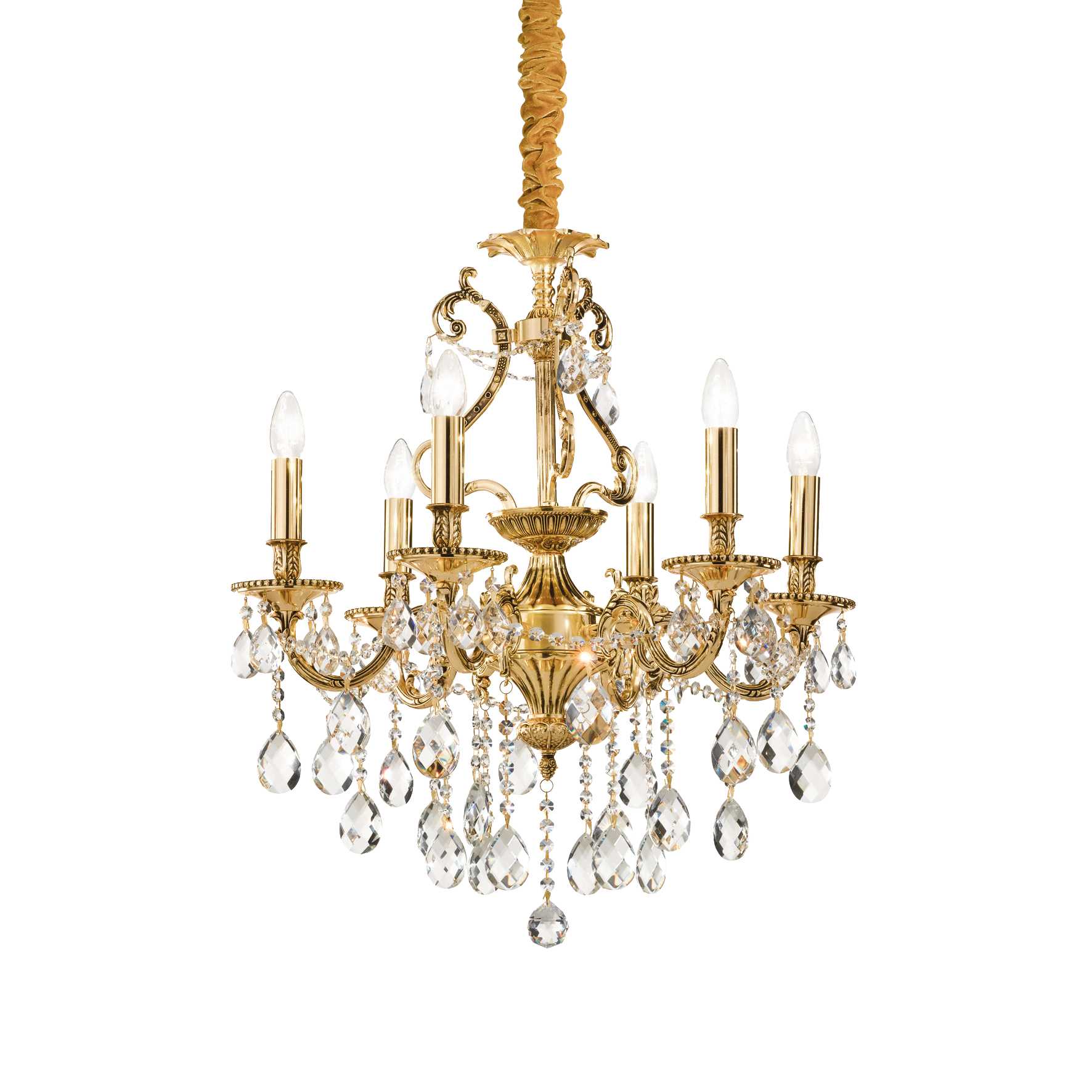 Gioconda Chandelier 6/8/12Lt - Silver/Gold Finish - Image 2