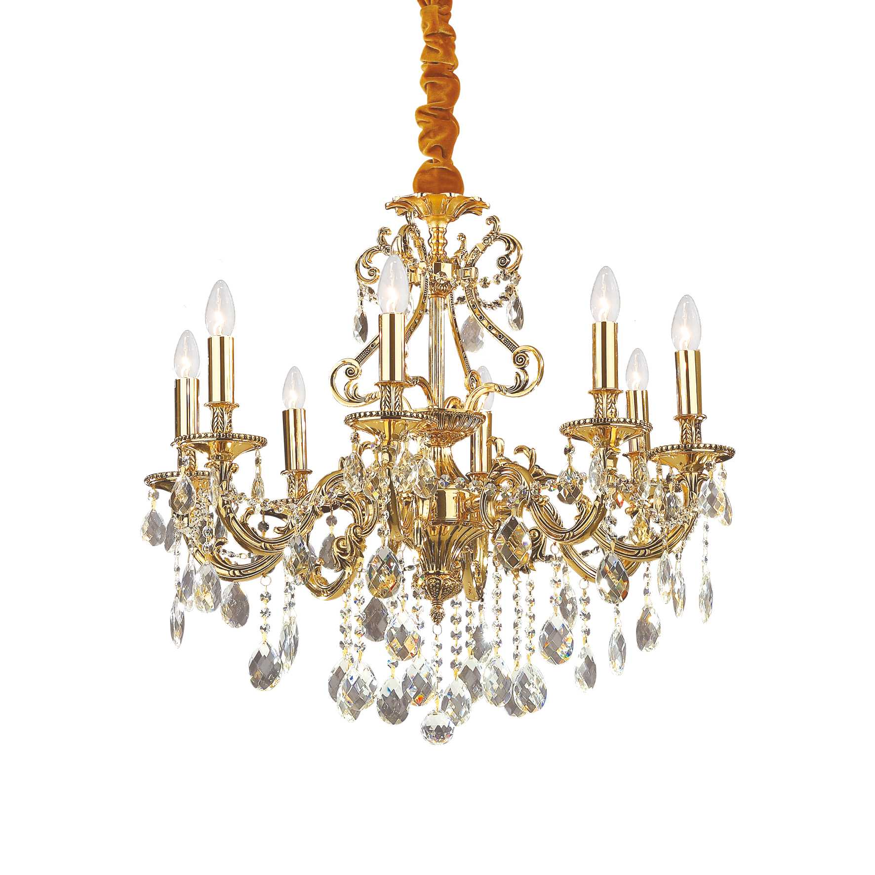 Gioconda Chandelier 6/8/12Lt - Silver/Gold Finish - Image 4