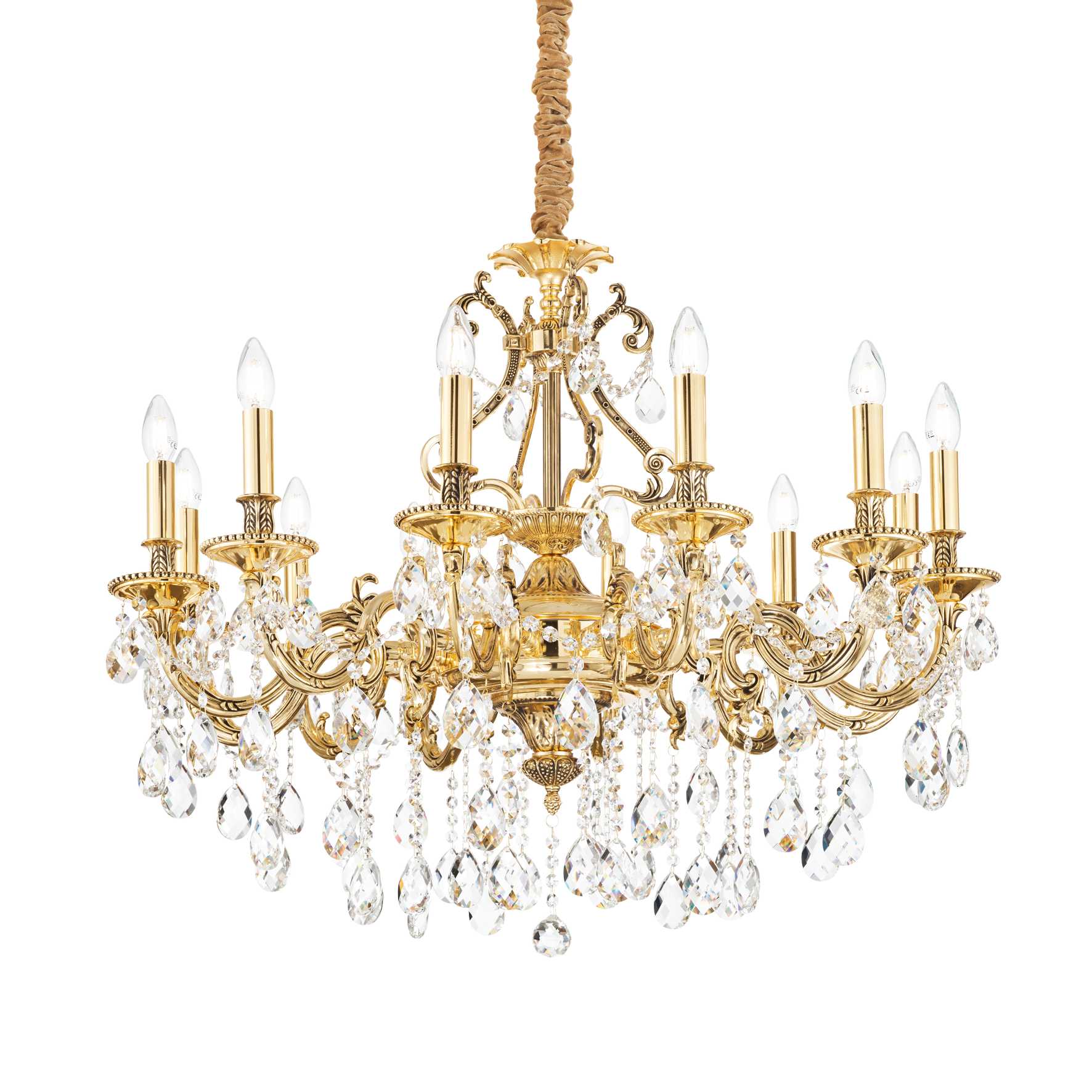 Gioconda Chandelier 6/8/12Lt - Silver/Gold Finish - Image 6