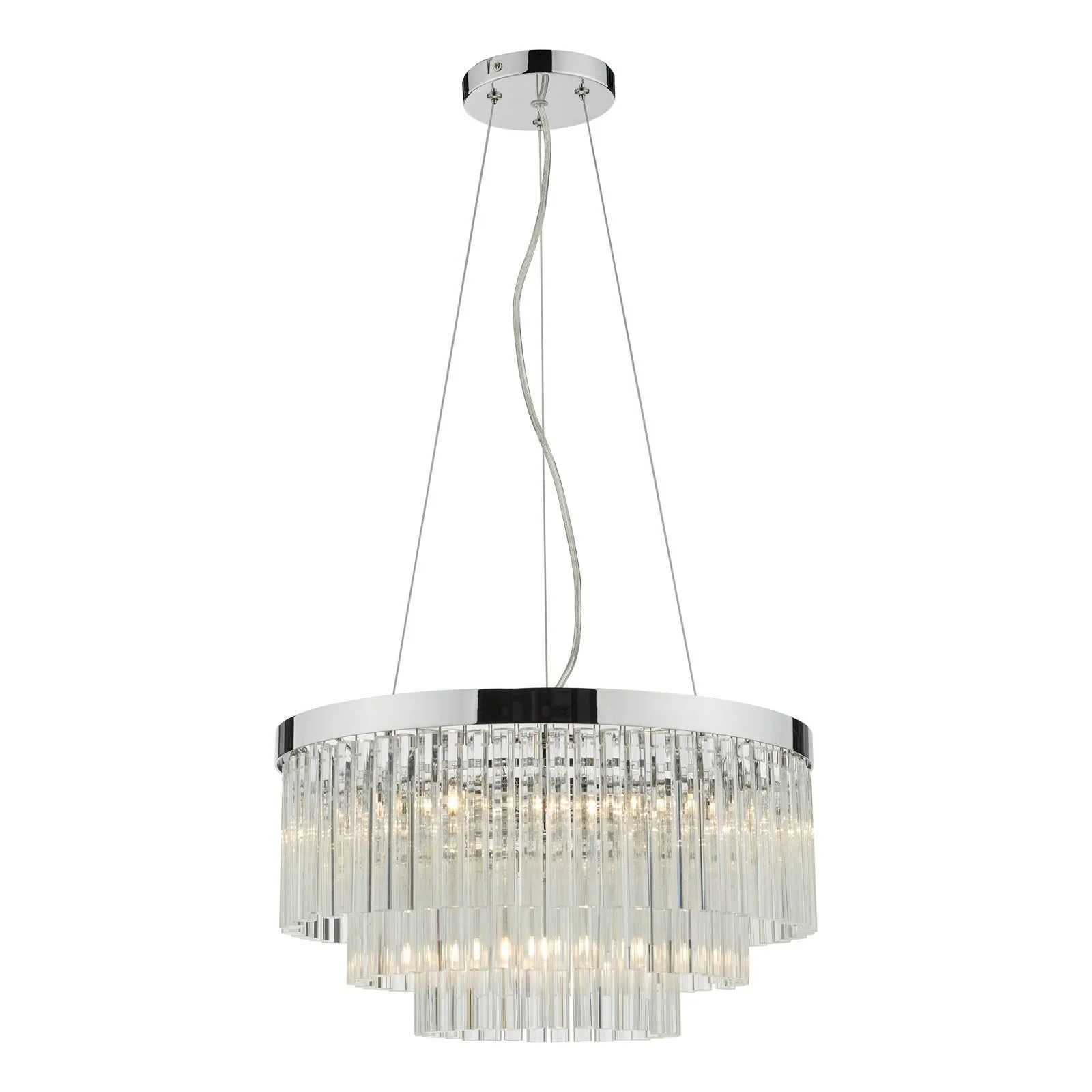 Giovana 5 Light Pendant Clear/Smoked Glass