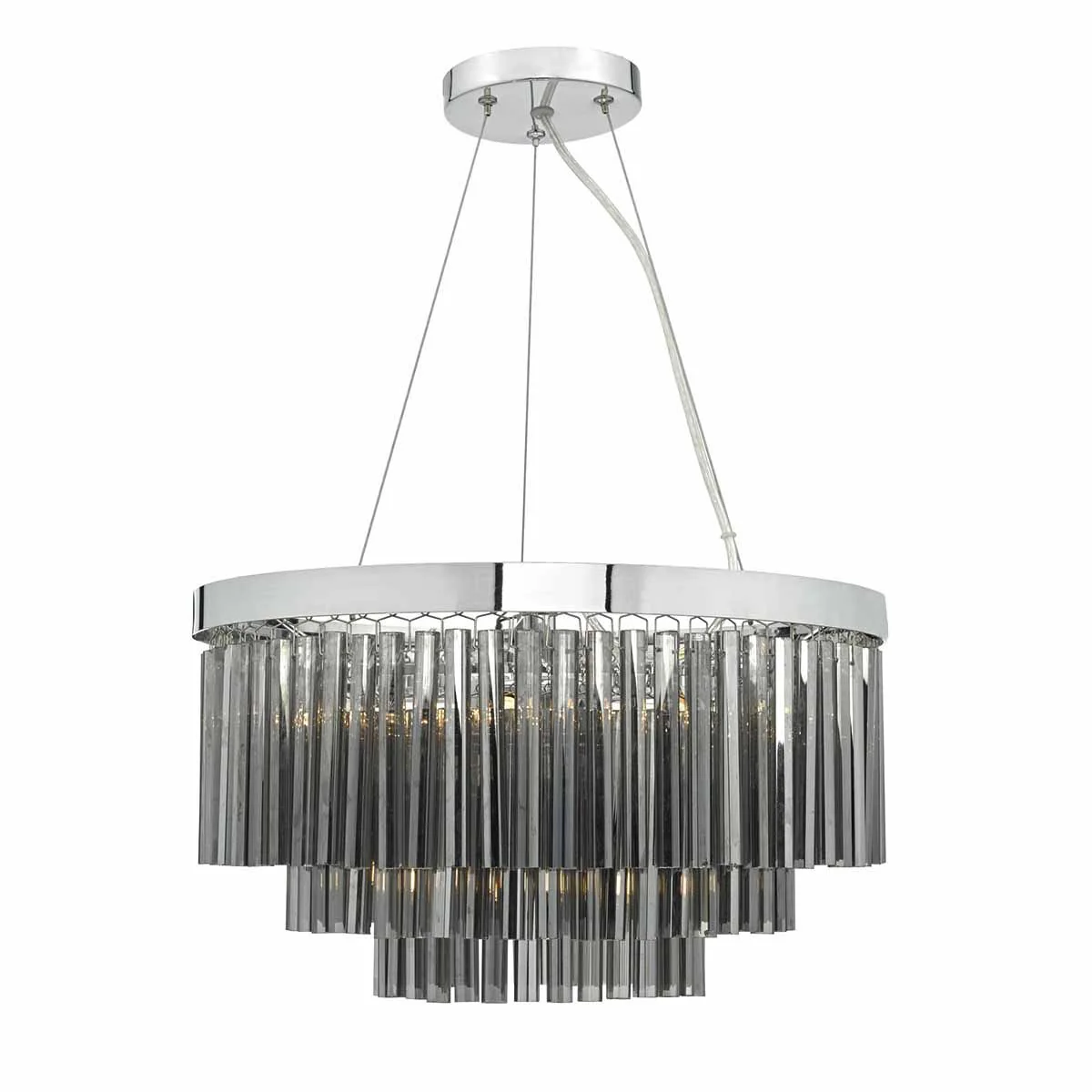 Giovana 5 Light Pendant Clear/Smoked Glass - Image 4