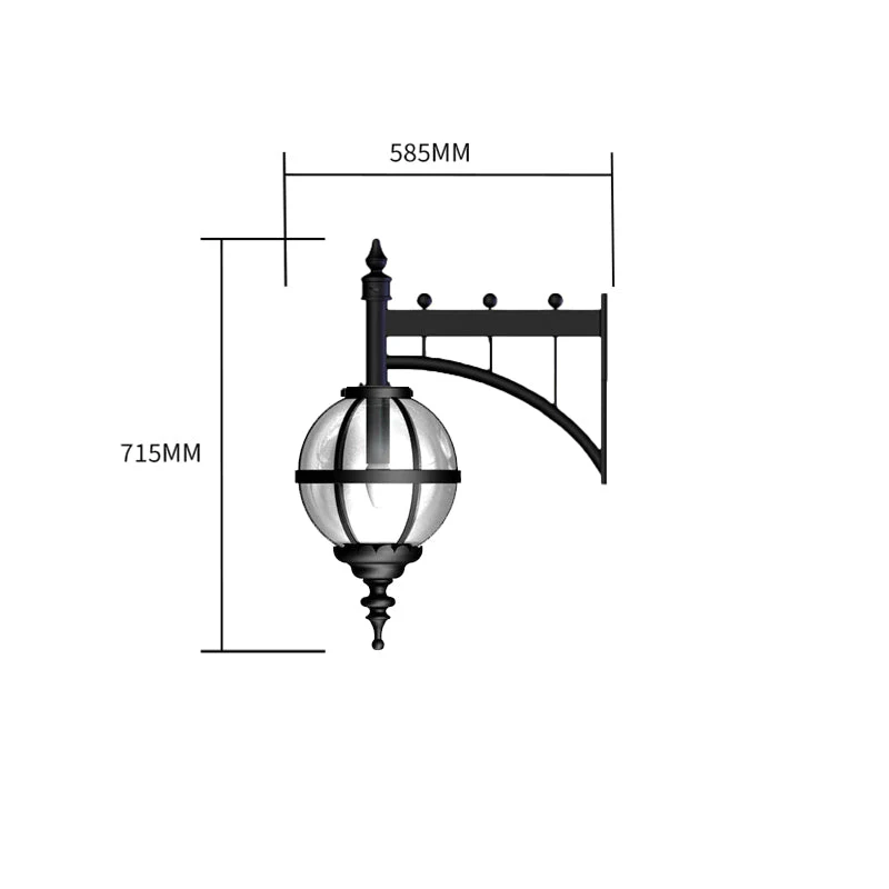 Gisborne 1Lt Wall Lamp - Cast Iron - Image 6