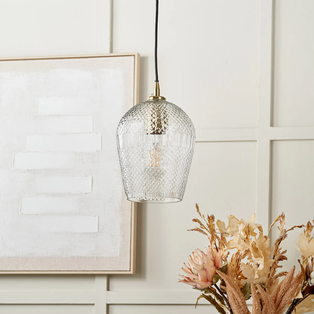 Giselle Diamond Pendant - Clear Glass - Image 5