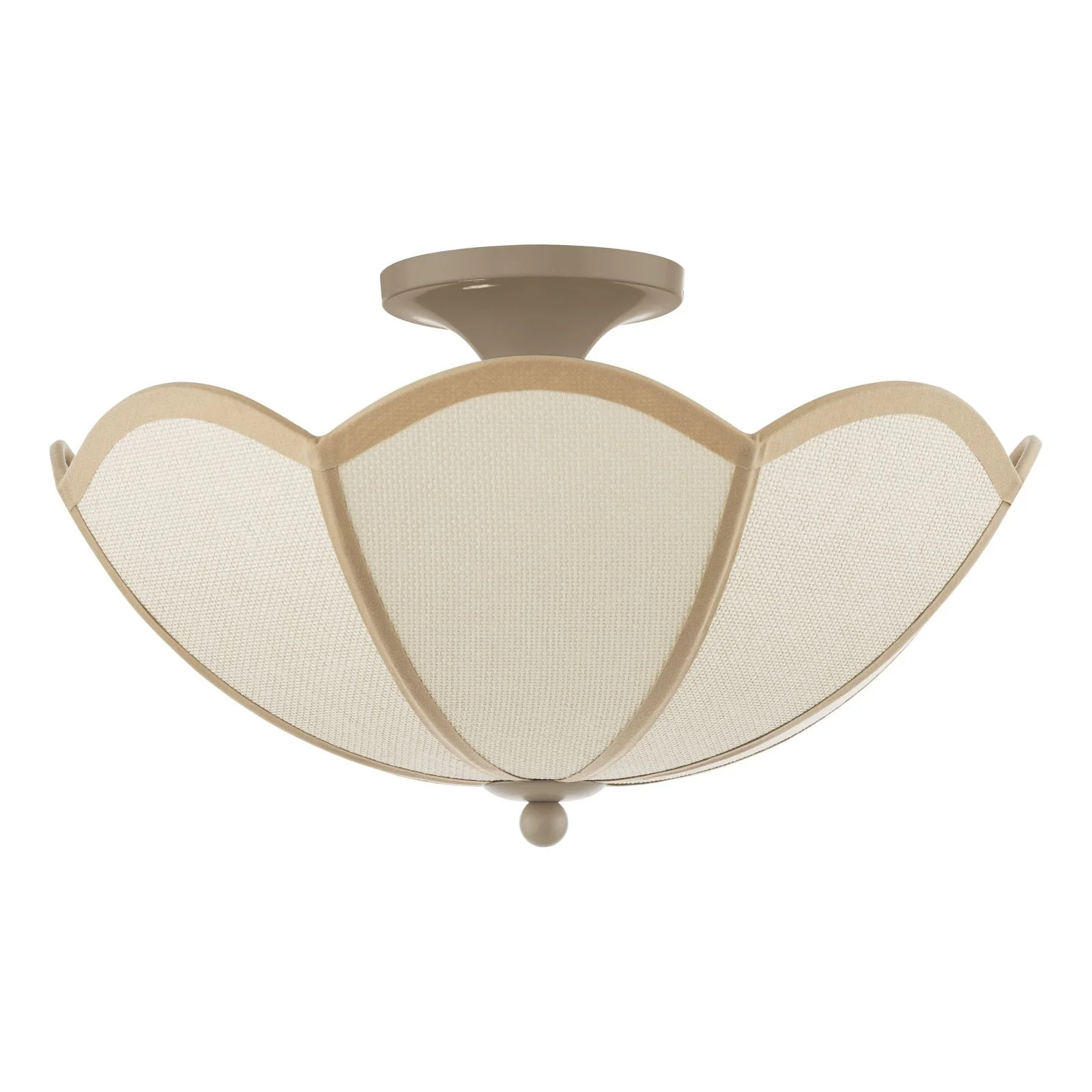 Giuliana 3 Light Semi-Flush - Rattan and Satin Taupe - Image 2