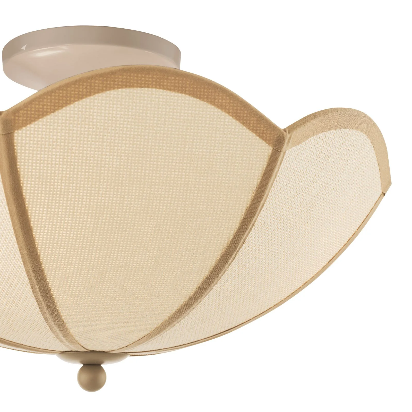 Giuliana 3 Light Semi-Flush - Rattan and Satin Taupe - Image 3