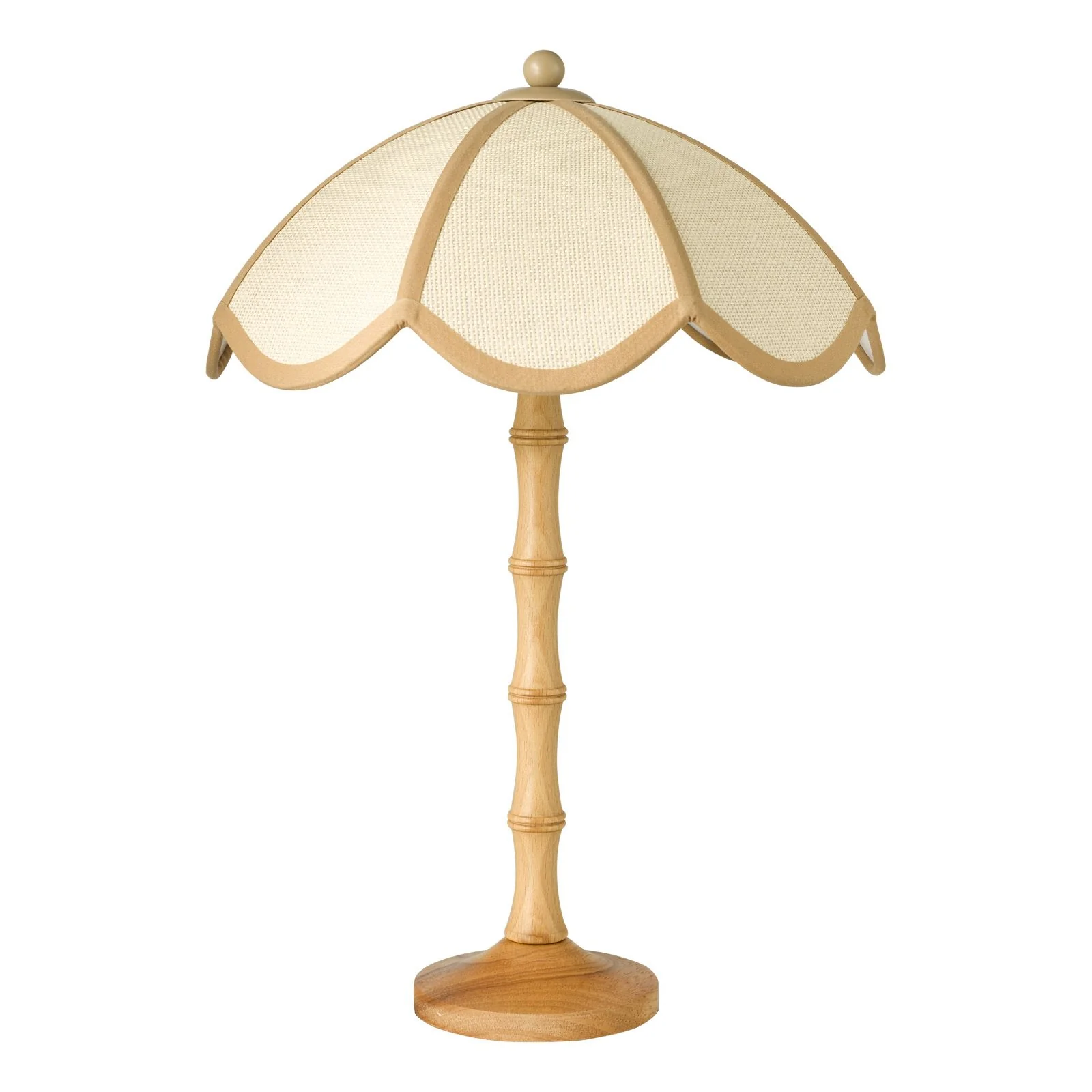 Giuliana Table Lamp- Wood with Rattan Shade - Image 2