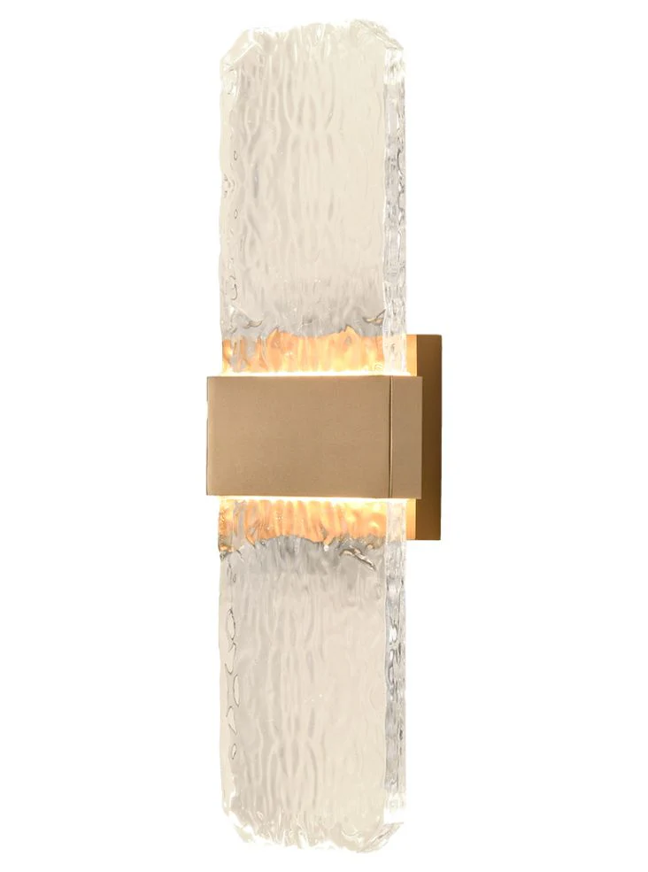 Glacial 2Lt LED IP54 Wall Lamp - Brass - Image 2