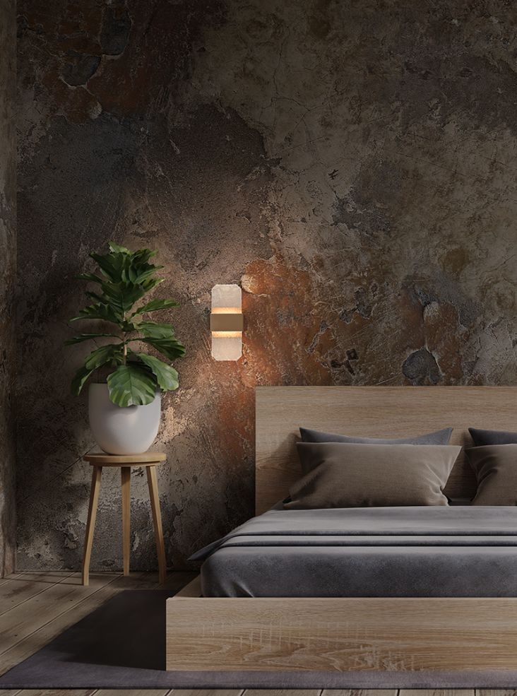 Glacial 2Lt LED IP54 Wall Lamp - Brass - Image 5