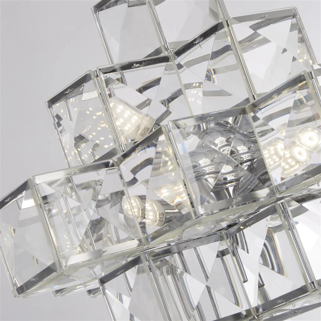Glacier 7 Lt Ceiling Pendant - Chrome & Acrylic - Image 2